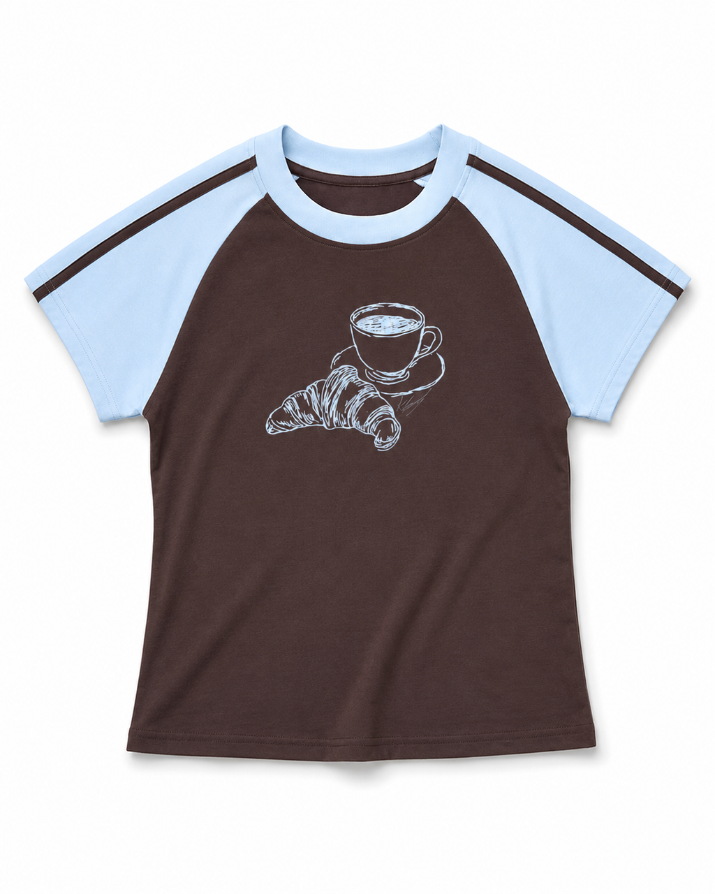 The One With The Croissant - Brown Graphic T-Shirt