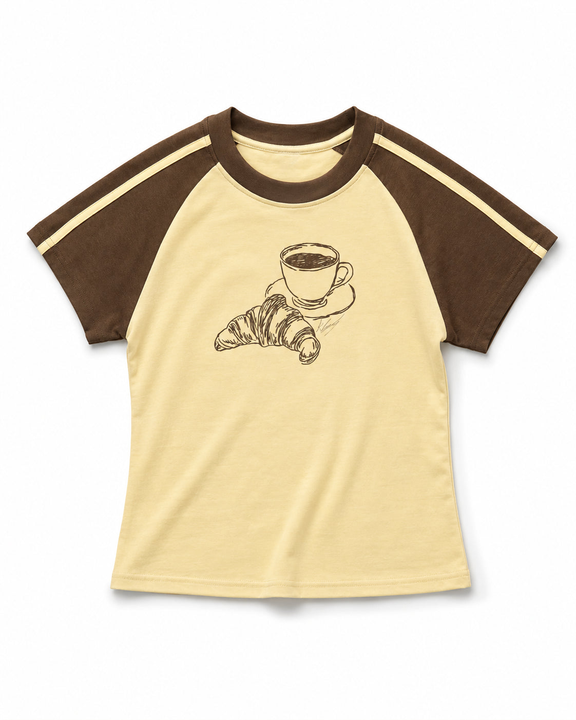 The One With The Croissant - Yellow Graphic T-Shirt