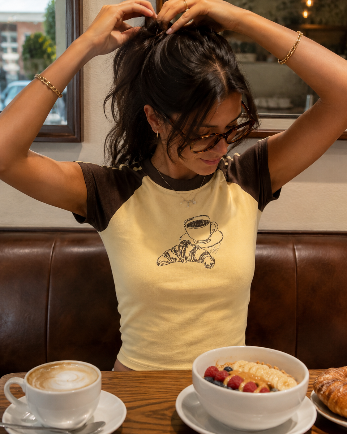 The One With The Croissant - Yellow Graphic T-Shirt