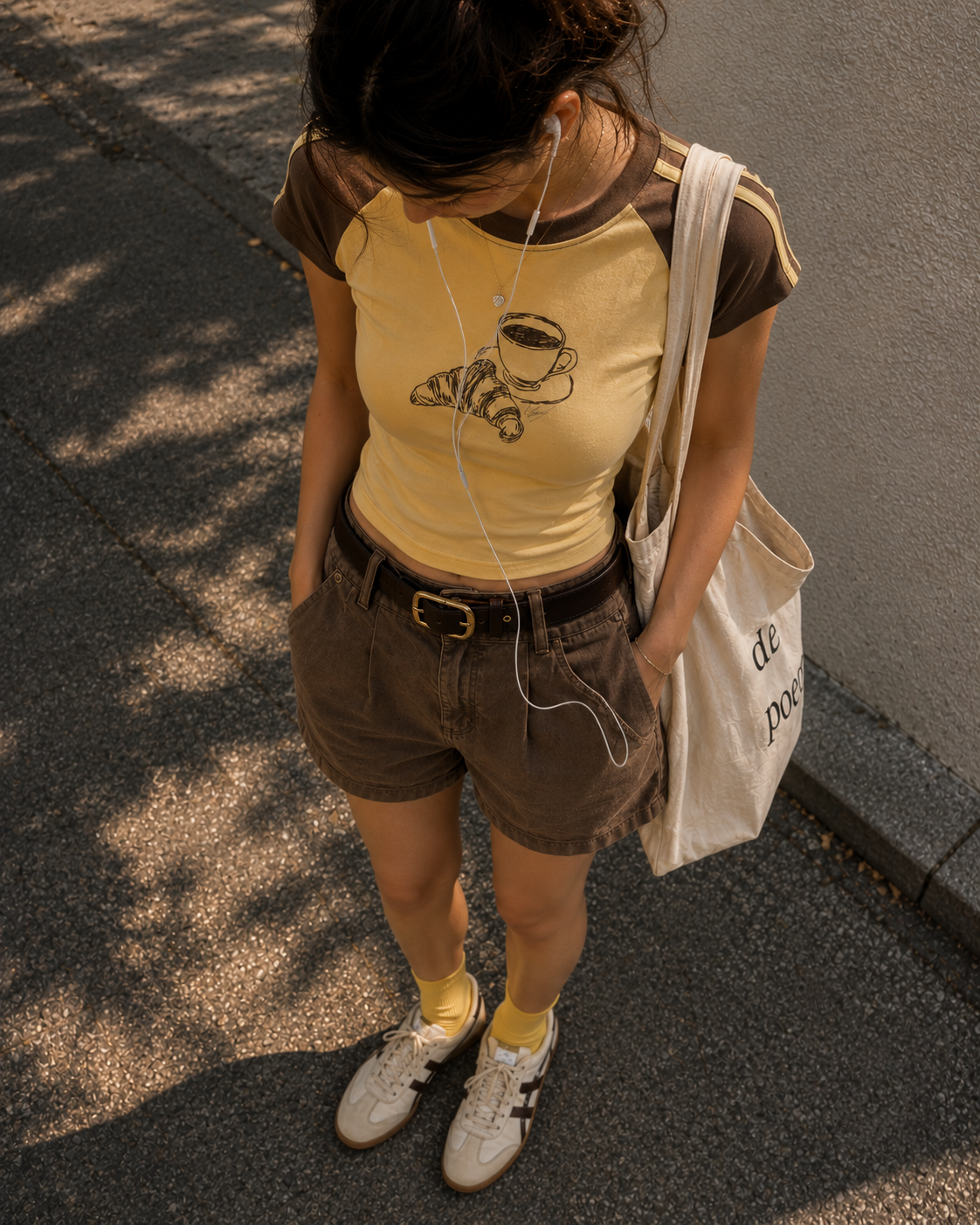 The One With The Croissant - Yellow Graphic T-Shirt